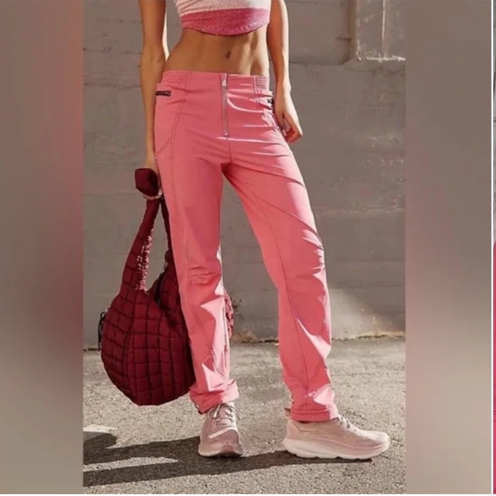 Free People Vibrant Pink Joggers